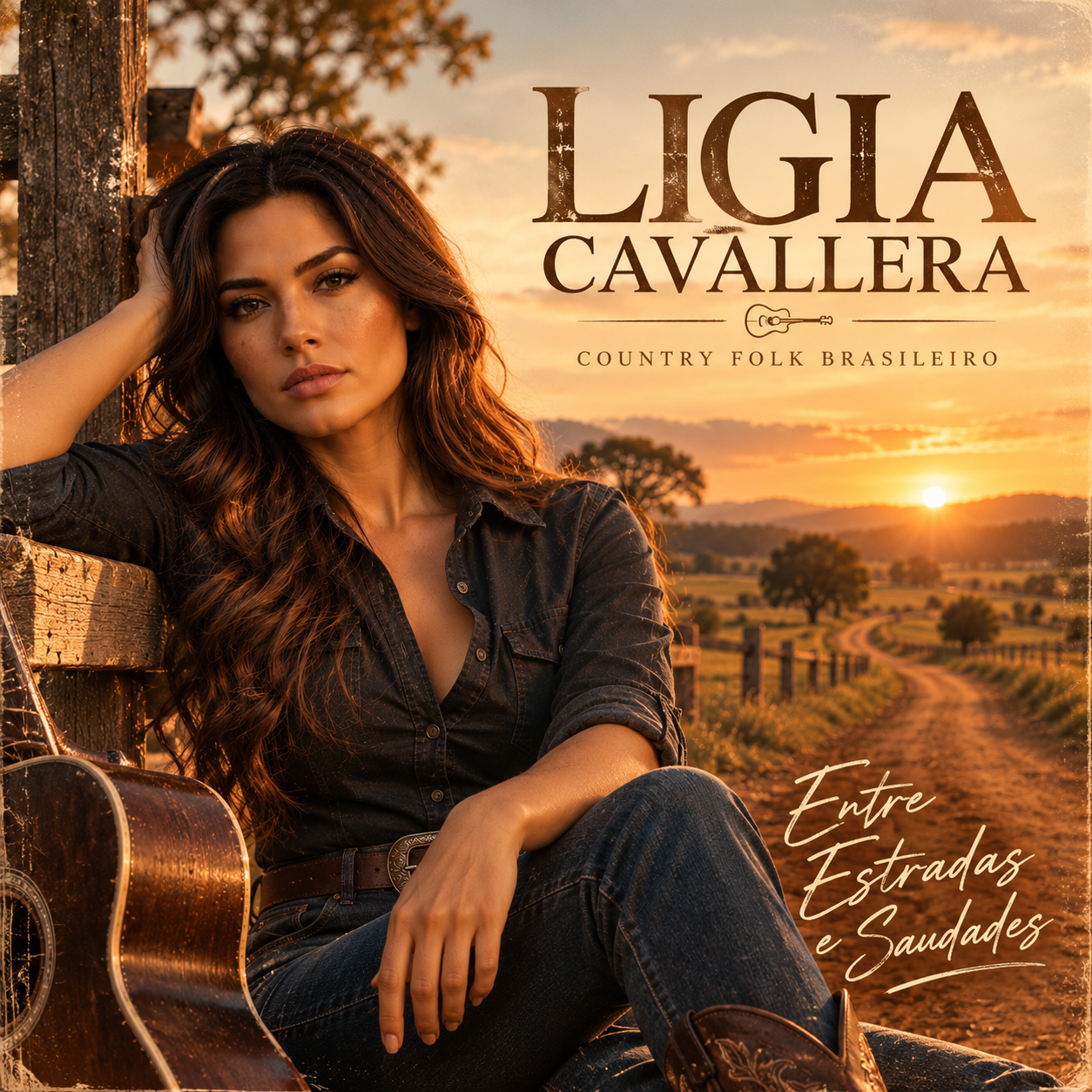 Capa do álbum Entre Estradas e Saudades, de Ligia Cavallera